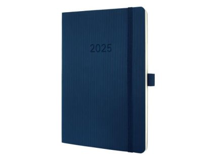 Diár, A5, týždenný, 2025, mäkká obálka, SIGEL "Conceptum", tmavomodrý