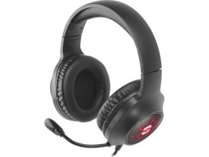 Náhlavné slúchadlá, s mikrofónom, drôtové, gaming, USB-A, SPEEDLINK "VIRTAS Illuminated 7.1", čierna