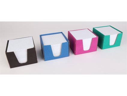 Poznámkový bloček, 100x100 mm, s dávkovačom, štvorčekový