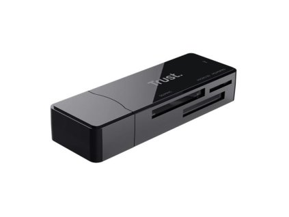 Čítačka kariet, pre SD + MicroSD kartu, USB 3.2 gen1, "TRUST Nanga", čierna