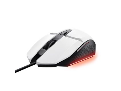 Myš, drôtová, optická, gaming, LED, TRUST "GXT109W Felox", biela