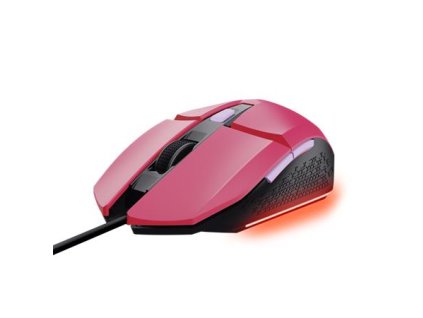 Myš, drôtová, optická, gaming, LED, TRUST "GXT109P Felox", ružová