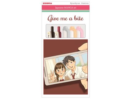 Sada písacích potrieb, ZEBRA "Manga Set, Give me a bite", 5-kusová