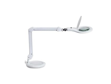 Stolová lampa, LED, s lupou, MAUL "Makro", biela