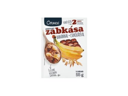 Ovsená kaša, 55 g, CORNEXI, banánovo-čokoládová