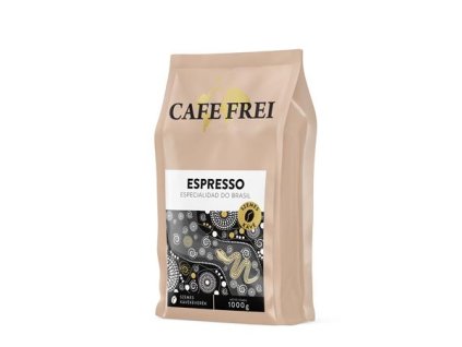 Káva, pražená, zrnková, 1000 g, CAFE FREI "Espresso Especialidad do Brasil", s príchuťou pekanových orieškov
