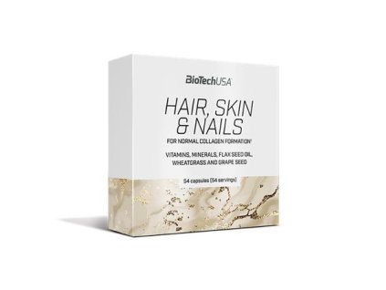 Výživový doplnok vo forme kapsúl, 54 kapsúl, BIOTECH USA "Hair, Skin & Nails"