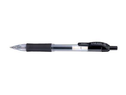 Gélové pero, 0,33 mm, stláčací mechanizmus, ZEBRA "Sarasa", čierna