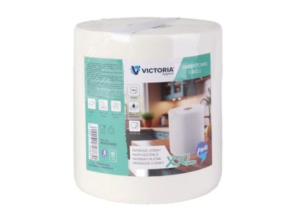 Papierové utierky, kotúčové, 2-vrstvové, 500 listov, VICTORIA HYGIENE "Fine XXL"