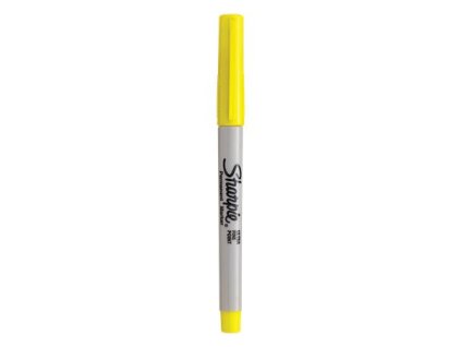 Permanentný popisovač, 0,5 mm, kužeľový hrot, SHARPIE "Ultra Fine Point", žltá
