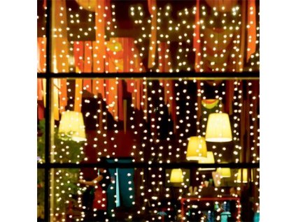 Svetelná záclona, vonkajšia, 400 microLED, teplá biela, 2x2 m, HOME