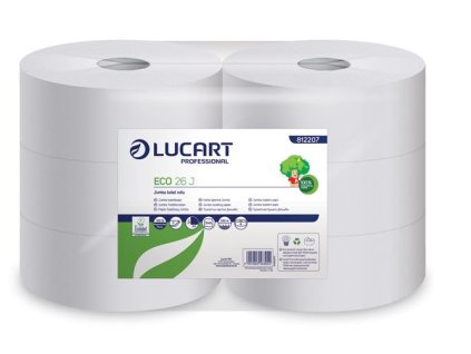 Toaletný papier, 2-vrstvový, veľký kotúč, 240 m, priemer 26 cm, LUCART, "Eco 26 J", biela