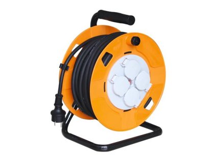 Navijak na kábel, s káblom, 30 m, kovový podstavec, HOME
