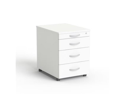 Kontajner na kolieskach, 4 zásuvky, MAYAH „Freedom SV-15“, biela