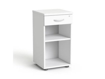 Skriňa, so zásuvkami, otvorená, s policami, MAYAH "Freedom SV-14", biela