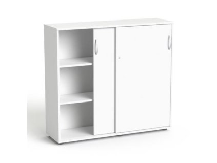 Skriňa, s posuvnými dverami, s policami, MAYAH "Freedom SV-13", biela