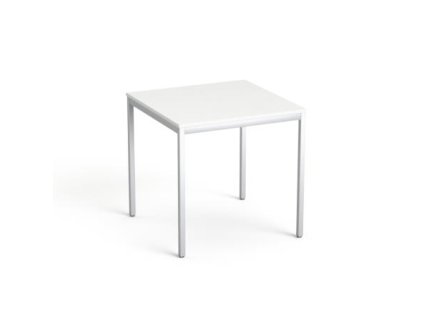 Stôl s kovovými nohami, univerzálny, 75x75 cm, MAYAH "Freedom SV-37", biela
