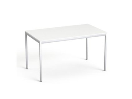 Stôl s kovovými nohami, univerzálny, 75x130 cm, MAYAH "Freedom SV-38", biela