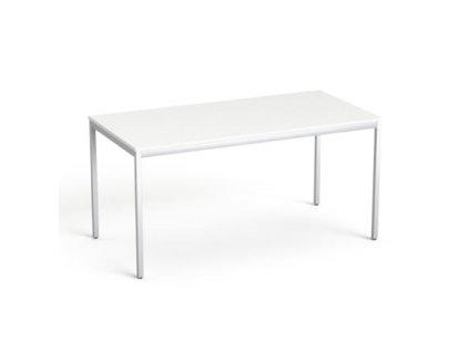 Stôl s kovovými nohami, univerzálny, 75x150 cm, MAYAH "Freedom SV-39", biela
