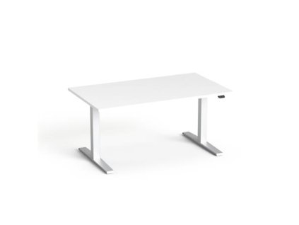 Písací stôl, výškovo nastaviteľný, 140x80 cm, MAYAH "Freedom SV-302", biela