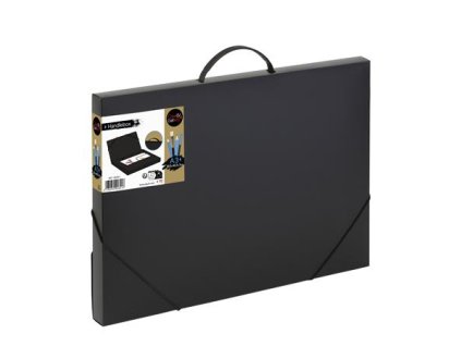 Zakladacia doska, s gumou, 30 mm, A3, PP, VIQUEL "Creative Gallery", čierna