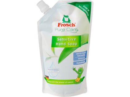Tekuté mydlo náhradná náplň, 500 ml, FROSCH, "Pre citlivú pokožku"
