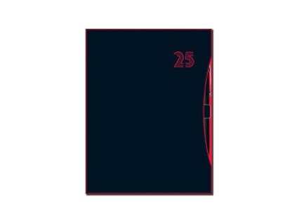 Diár, plánovací, A5, týždenný, stĺpcový, DAYLINER "Smart Red", s perom