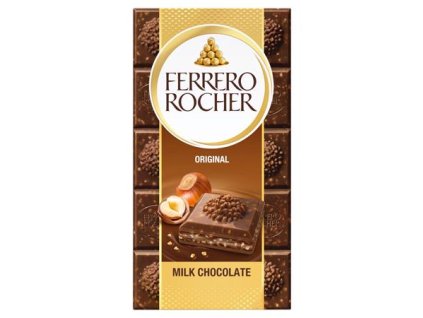 Mliečna čokoláda, 90 g, FERRERO ROCHER "Prémium" s lieskovoorieškovou náplňou