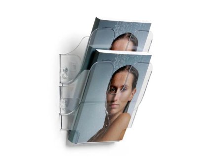 Stojan na prospekty, nástenný, stojaci, A5, DURABLE "FLEXIPLUS 2", priehľadná