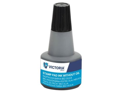 Pečiatková farba, 30 ml, VICTORIA OFFICE, čierna