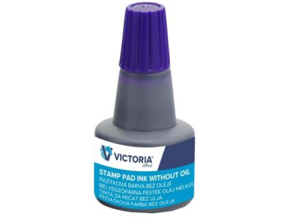 Pečiatková farba, 30 ml, VICTORIA OFFICE, modrá