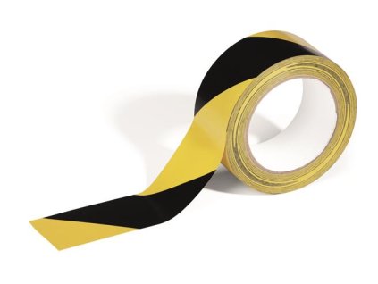Označovacia páska, 50 mm x 33 m, 0,16 mm, DURABLE "DURALINE", žltá-čierna