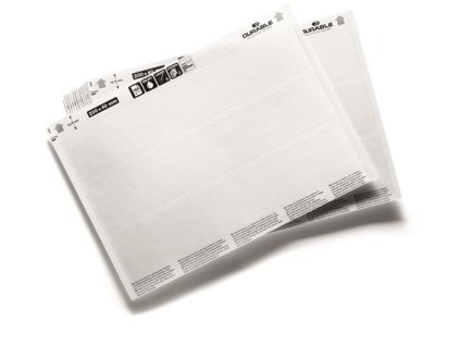 Náhradné štítky, 200x37 mm, DURABLE, biela