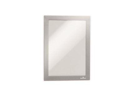 Informačný panel, A5, samolepiaca zadná strana, magnetický predný kryt, DURABLE "DURAFRAME", strieborná