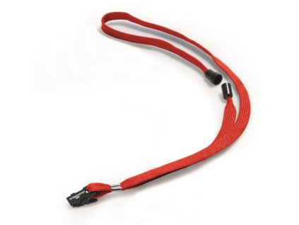 Šnúrka na krk, s klipom, DURABLE? červená