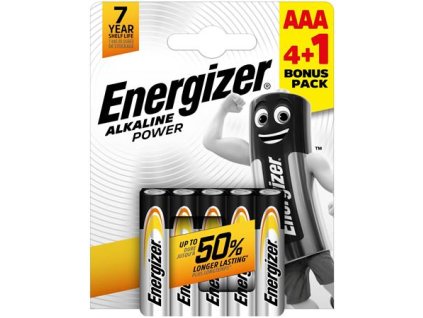 Batéria, AAA mikro, 4+1 ks, ENERGIZER "Alkaline Power"
