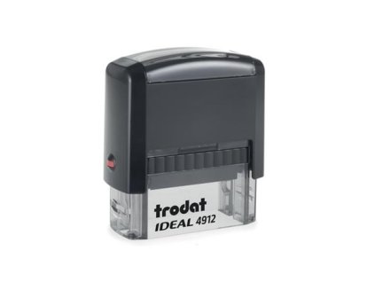 Pečiatka, TRODAT "Ideal 4912", čierne telo, s čiernou poduškou