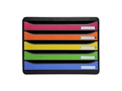 Box na dokumenty, plast, 5 zásuviek, EXACOMPTA "Big-Box Plus Horizon Iderama"