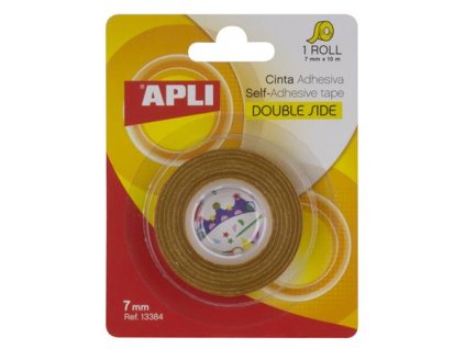 Lepiaca páska, obojstranná, 7 mm x 10 m, APLI, priehľadná