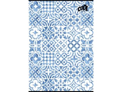 Zošit, A4, štvorčekový, 80 listov, COOL BY VICTORIA "Mediterrain patterns"