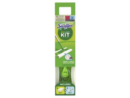 Súprava štarter, mop, s mokrými a suchými náhradnými hlavicami, SWIFFER "Sweeper"