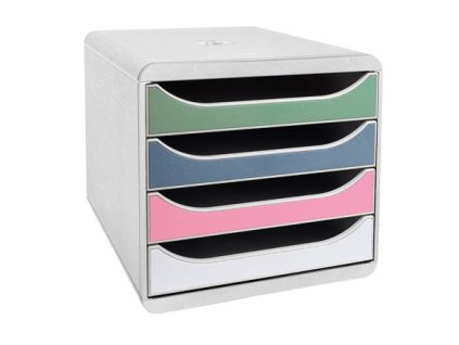 Box na dokumenty, plastový, 4 zásuvky, EXACOMPTA "Big-Box Plus Autentic"