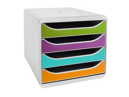 Box na dokumenty, plast, 4 zásuvky, EXACOMPTA "Big-Box Pop`NCo"