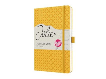 Diár, A5, týždenný, 2025, tvrdá obálka, SIGEL "Jolie", mango