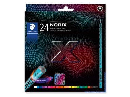 Farebné ceruzky, sada, STAEDTLER "Norix® 186", 24 rôznych farieb