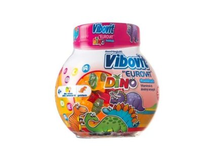 Výživový doplnok, želé vitamín, 50 ks, VIBOVIT, dino