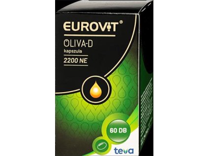 Výživový doplnok, kapsule, 60 ks, EUROVIT, OLIVA-D 2200NE