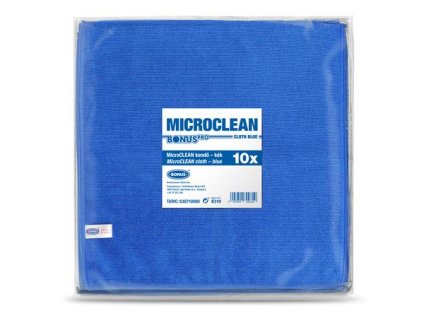 Čistiaca utierka, univerzálna,10 ks, 32x32 cm, BONUS "MicroCLEAN", modrá
