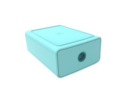Box na dokumenty, plast, 1 zásuvka, EXACOMPTA "Skandi", ľadový modrý