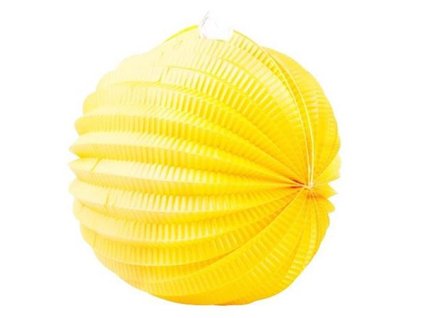 Lampión, okrúhly, 22 cm,žltý